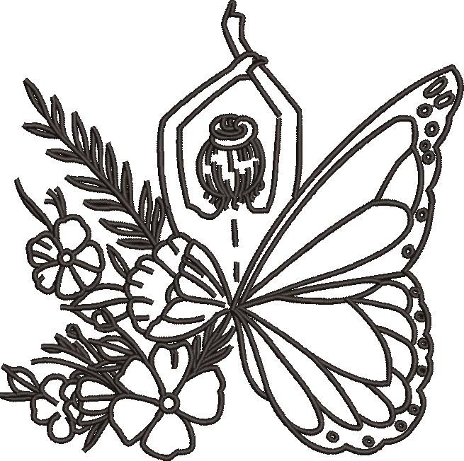 Floral Butterfly Girl