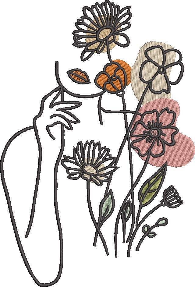 Woman With Flowers Woman With Flowers