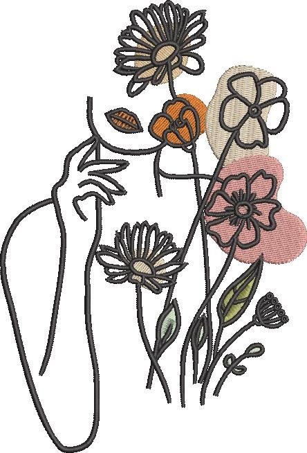 Woman With Flowers Woman With Flowers