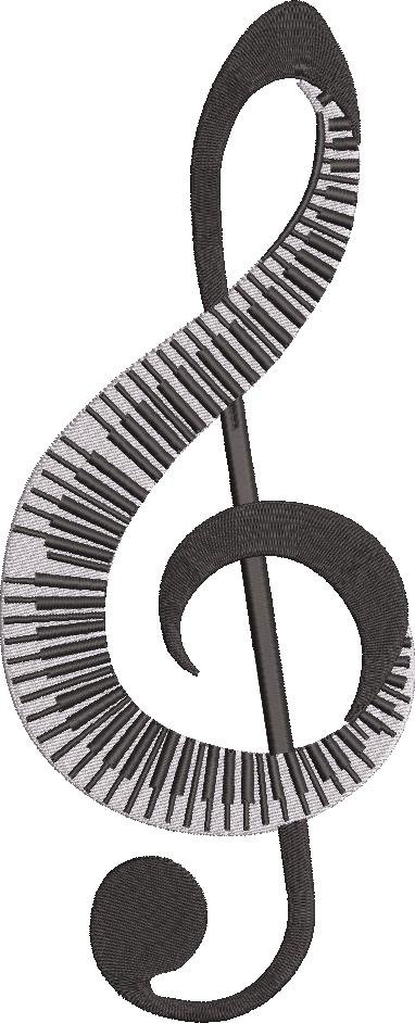 Music Symbol Embroidery Design Music Symbol Embroidery Design
