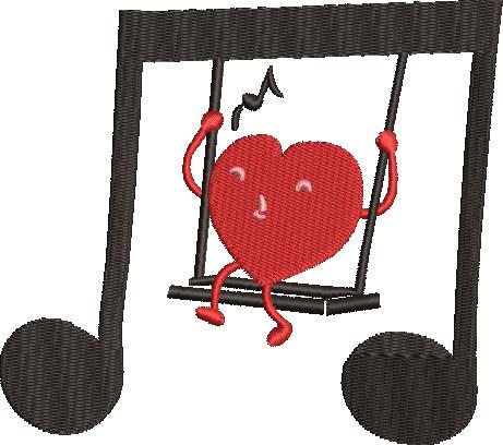 Heart Swinging On A Music Swing Heart Swinging On A Music Swing