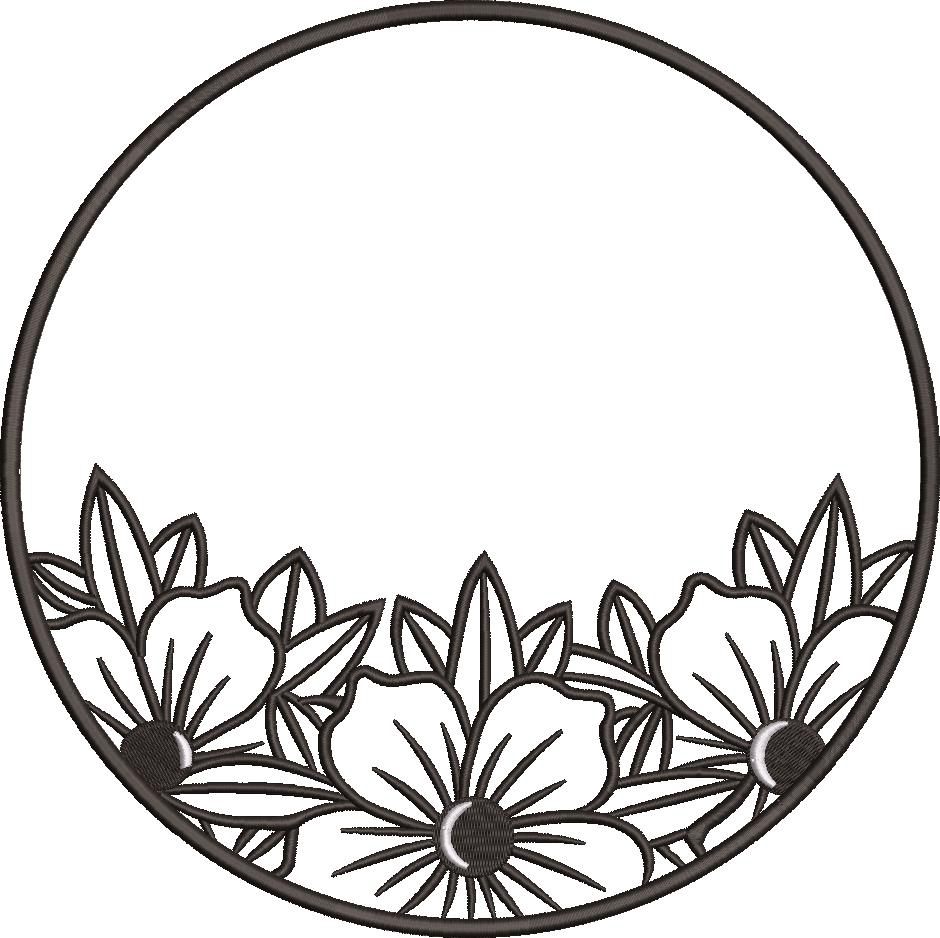 Floral Circle Frame Floral Circle Frame