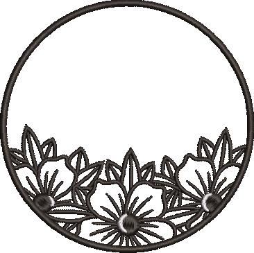 Floral Circle Frame Floral Circle Frame