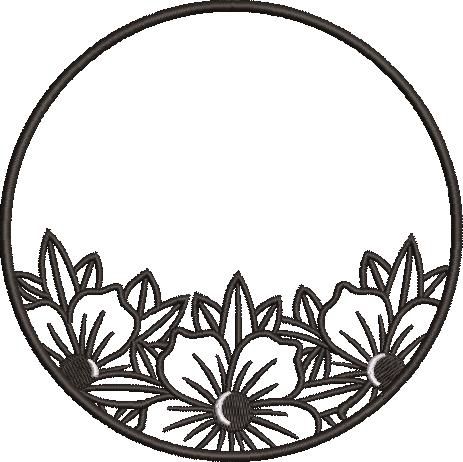 Floral Circle Frame Floral Circle Frame