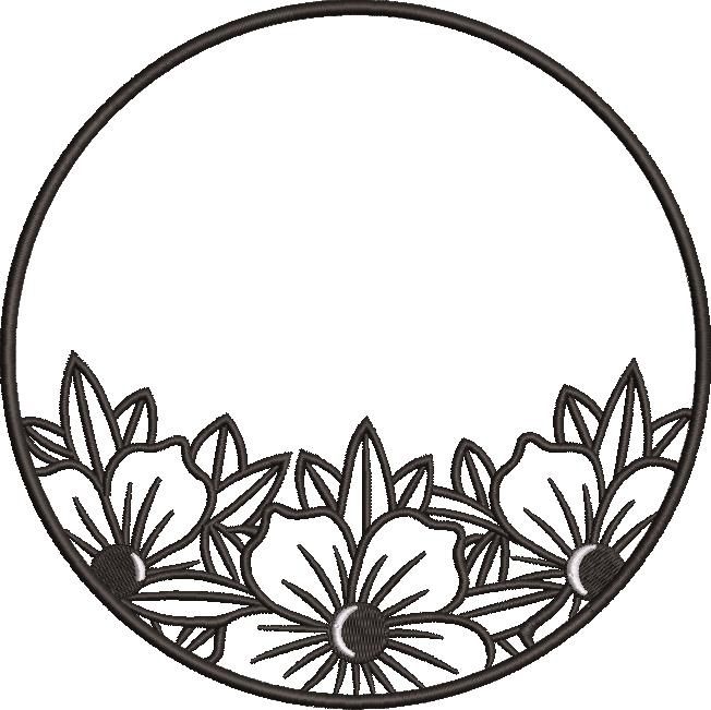 Floral Circle Frame Floral Circle Frame