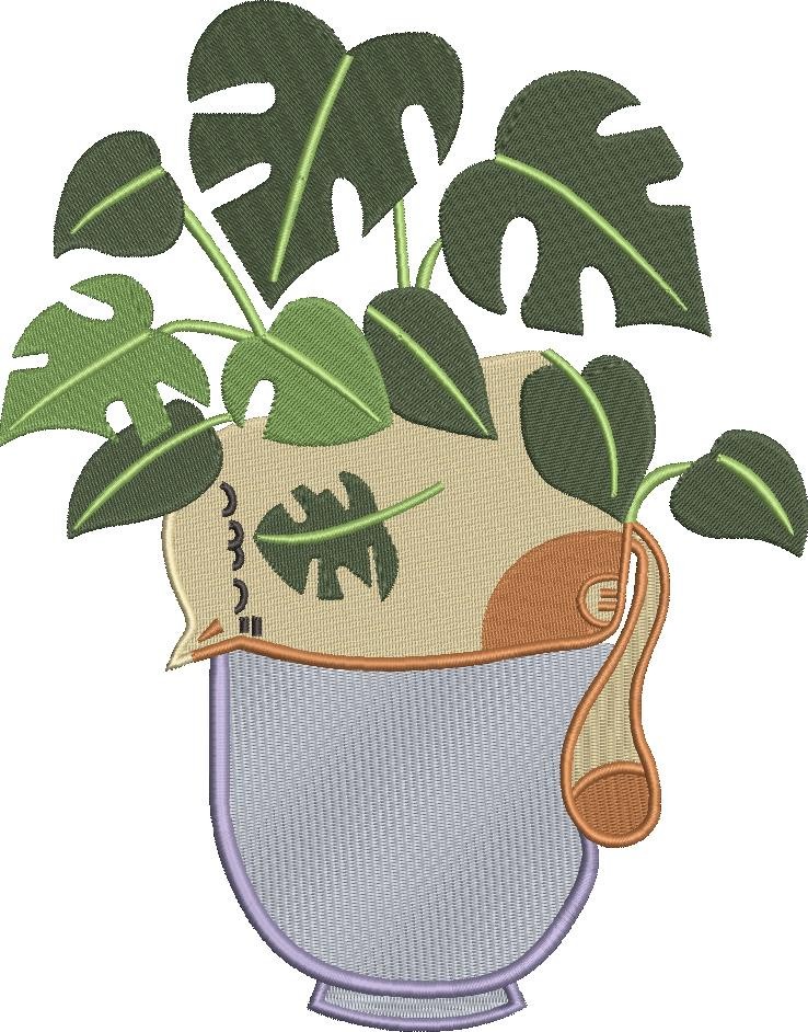Cat In Monstera Plant Cat In Monstera Plant