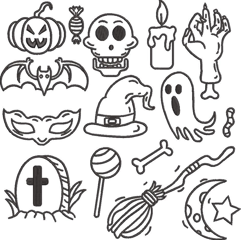 Halloween Collection Embroidery Design