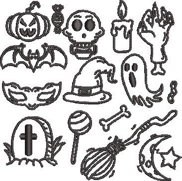 Halloween Collection Embroidery Design