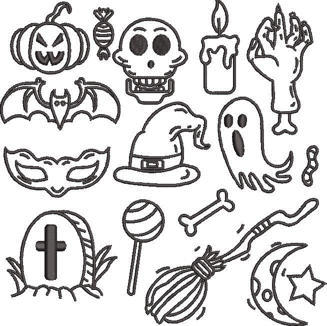Halloween Collection Embroidery Design