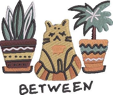 Cats in Between Plants