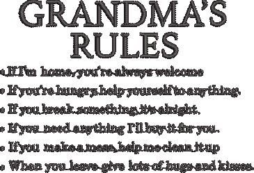 Grandma's Rules Grandma's Rules