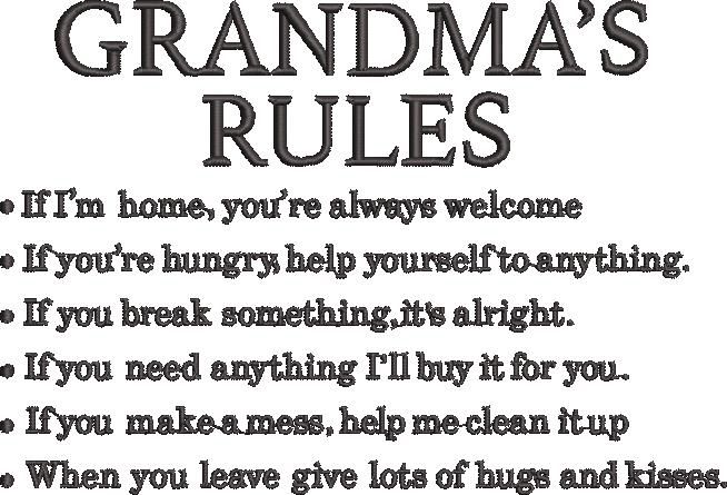 Grandma's Rules Grandma's Rules