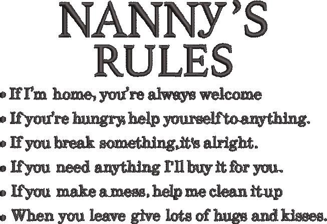 Nanny's Rules Nanny's Rules