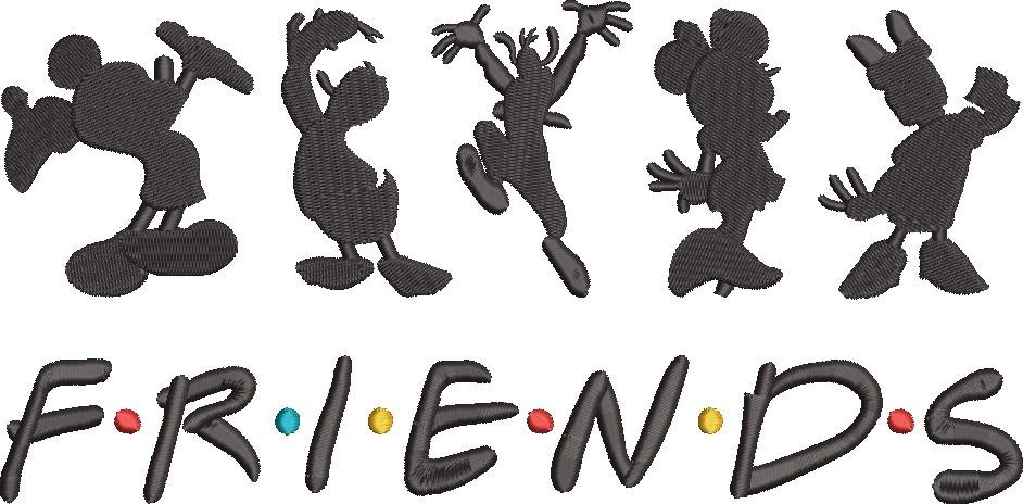Mouse Friends Silhouette