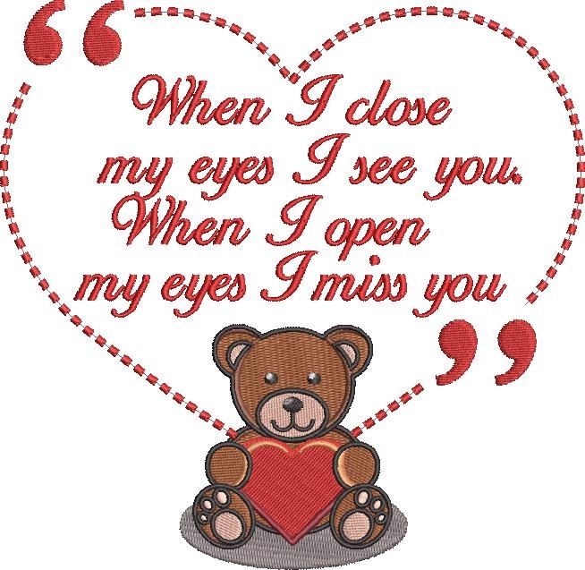 I Miss You Bear Quote I Miss You Bear Quote