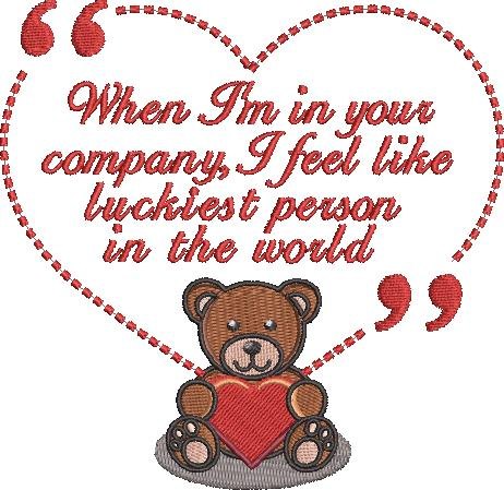 Luckiest Person In The World Bear Quote Luckiest Person In The World Bear Quote