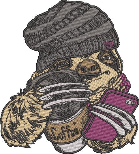Morning Sloth With Coffee Morning Sloth With Coffee