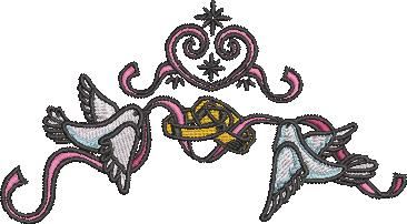 Birds With Rings Corner Border Birds With Rings Corner Border