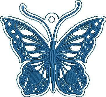 Blue Butterfly Key Fob - ITH Blue Butterfly Key Fob - ITH