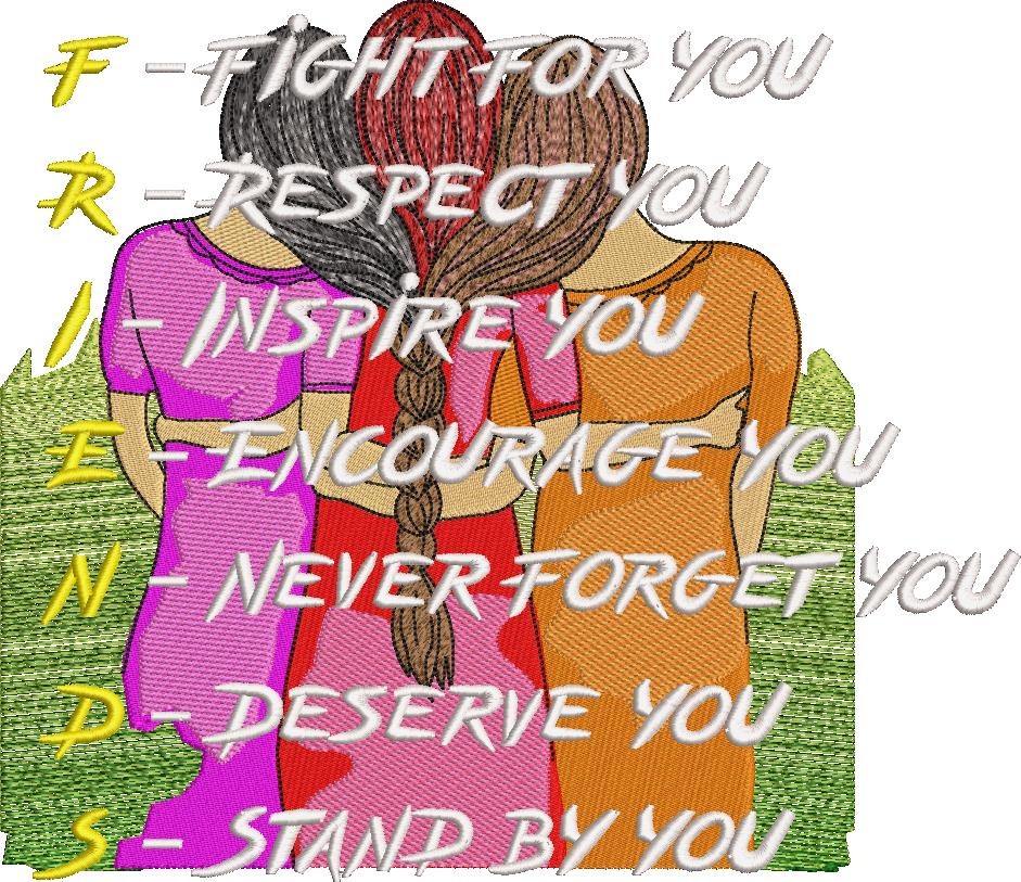 Friends Embroidery Pattern Friends Embroidery Pattern