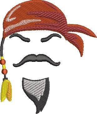 Grey Bearded Pirate With A Bandana