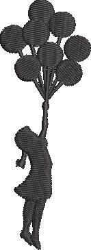 Girl With Balloon Silhouette Girl With Balloon Silhouette