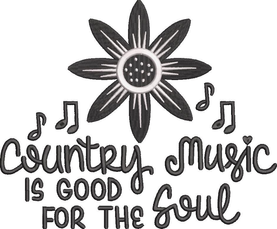 Country Music Sunflower Quote