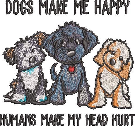Dogs Make Me Happy Quote Dogs Make Me Happy Quote