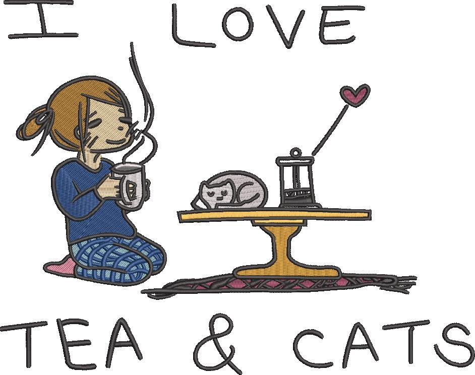 I Love Tea And Cats I Love Tea And Cats