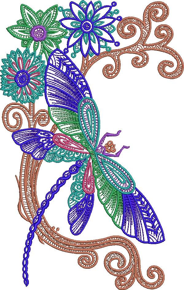 Colorful Artistic Dragonfly Design Colorful Artistic Dragonfly Design