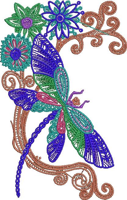 Colorful Artistic Dragonfly Design Colorful Artistic Dragonfly Design