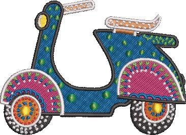 Cute Colorful Scooter