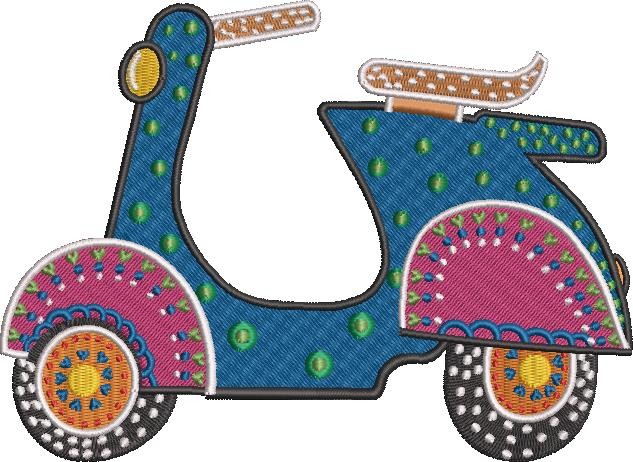 Cute Colorful Scooter