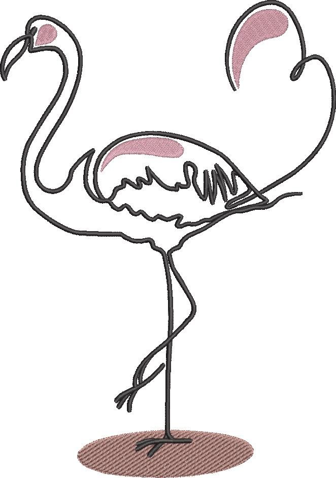 Flamingo Line Art Design Flamingo Line Art Design