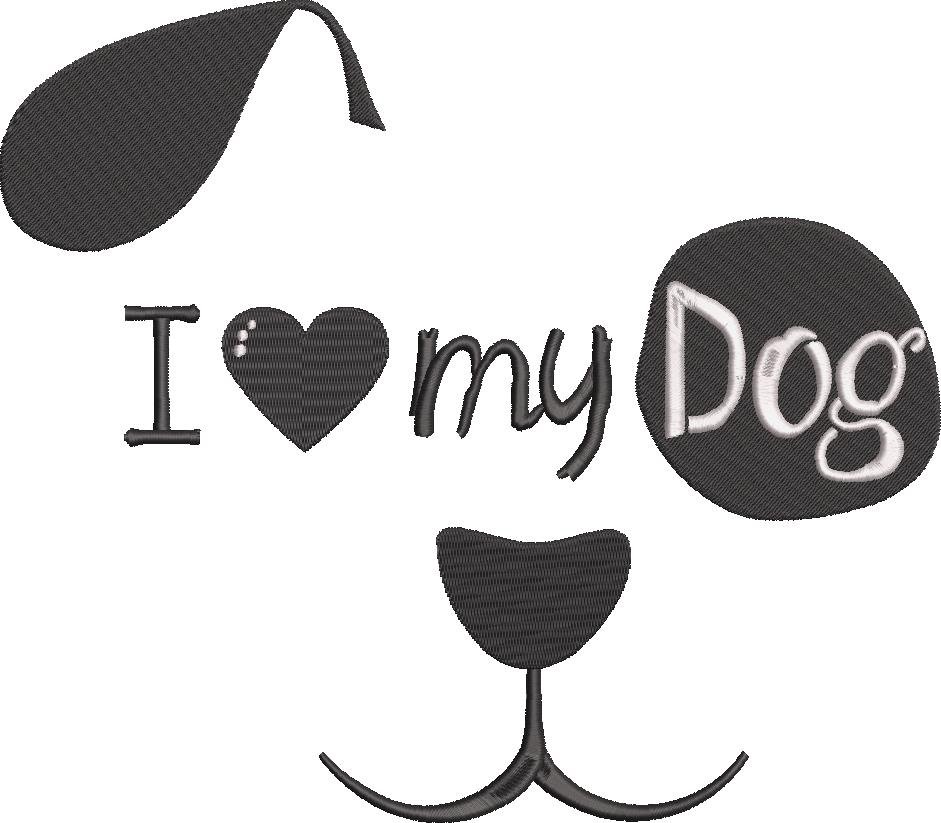 I Love My Dog Puppy Face Design I Love My Dog Puppy Face Design