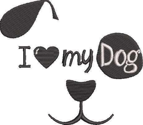 I Love My Dog Puppy Face Design I Love My Dog Puppy Face Design