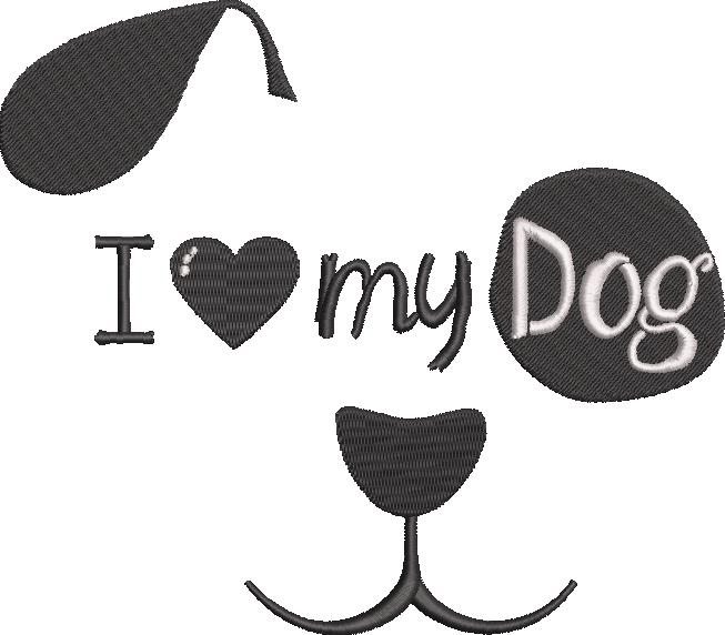 I Love My Dog Puppy Face Design I Love My Dog Puppy Face Design