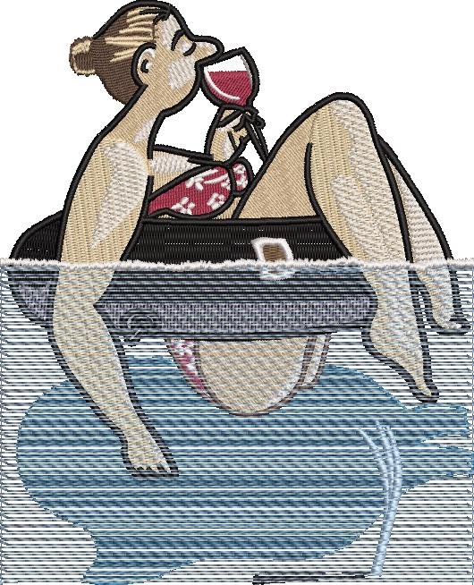Lady Chilling In Pool Lady Chilling In Pool