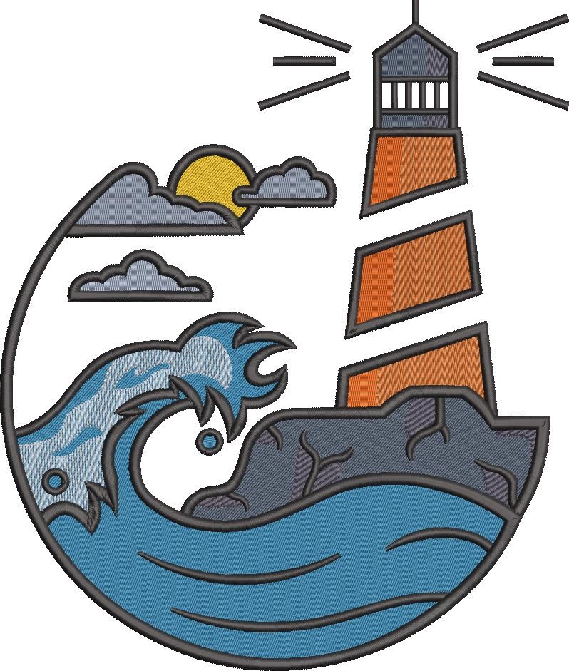 Lighthouse in the Sea Artwork Lighthouse in the Sea Artwork