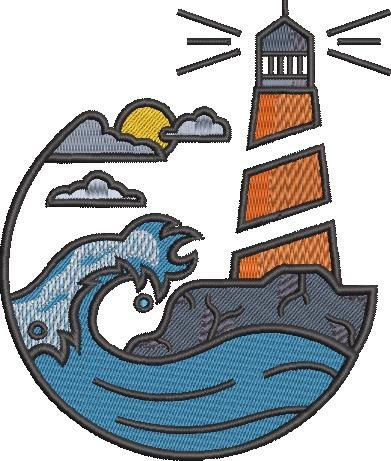 Lighthouse in the Sea Artwork Lighthouse in the Sea Artwork