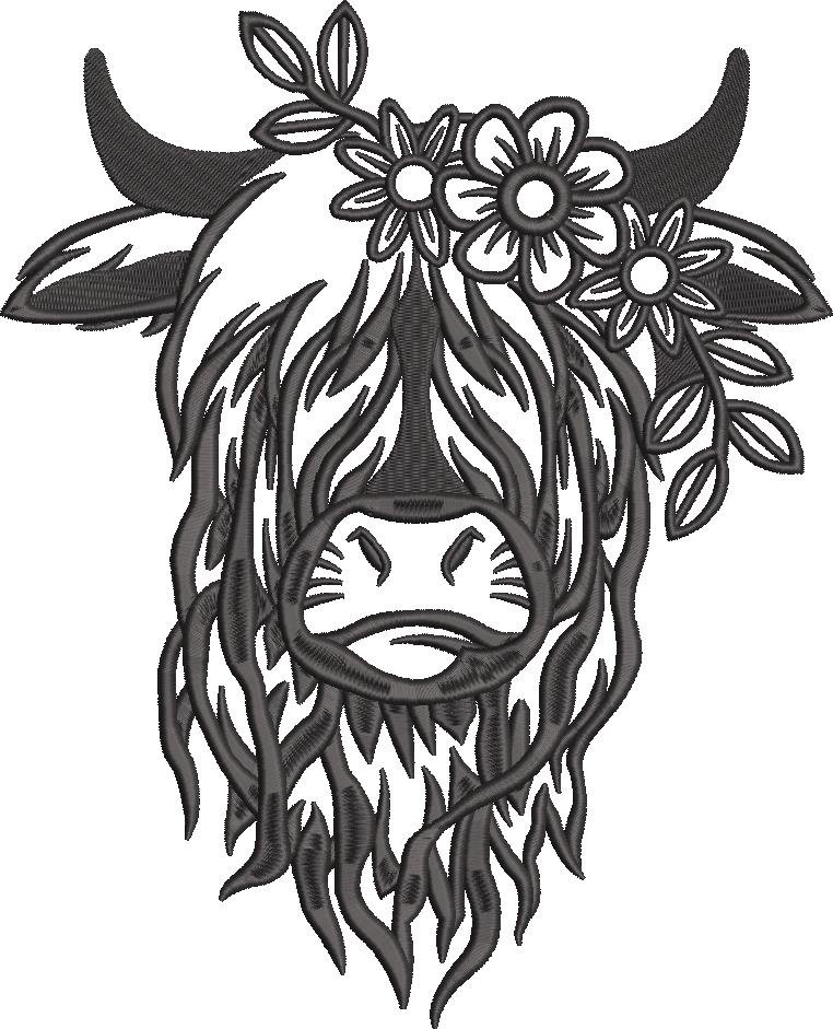 Highland Floral Cow Highland Floral Cow