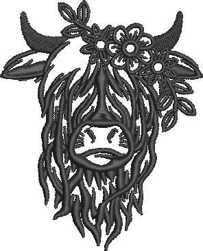 Highland Floral Cow Highland Floral Cow