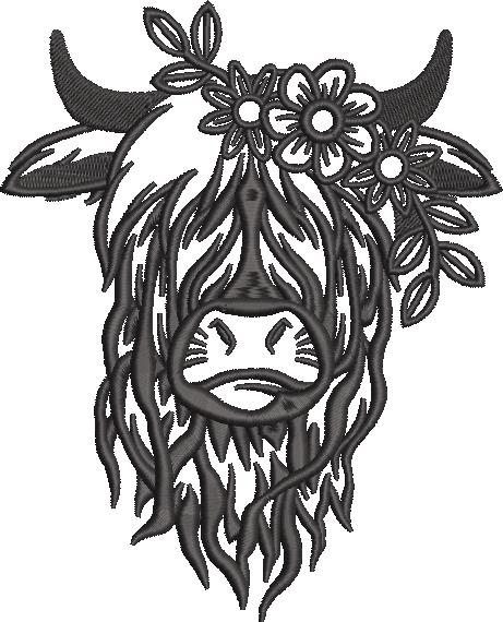 Highland Floral Cow Highland Floral Cow