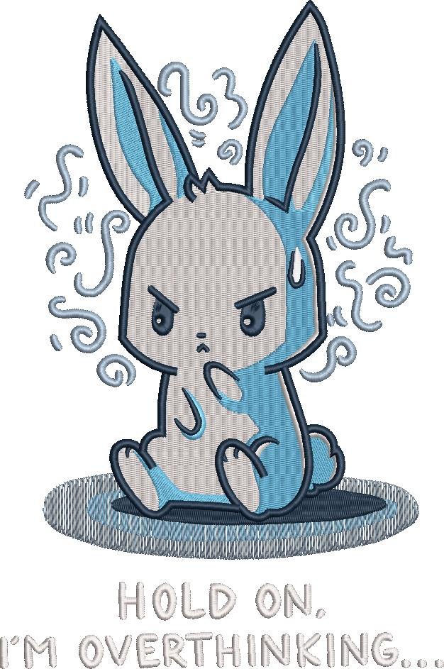 I'm Overthinking Funny Rabbit Quote