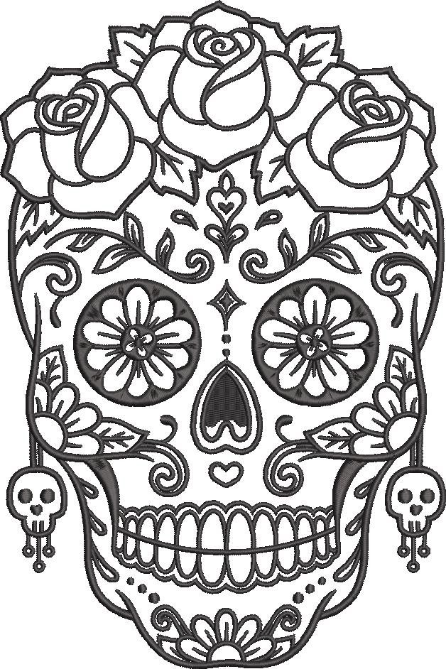 Day of the Dead Skull Design Day of the Dead Skull Design