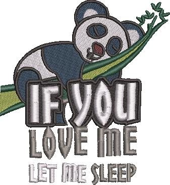 Let Me Sleep Panda Quote