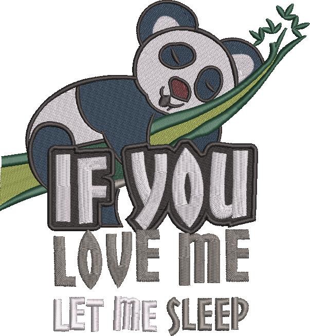 Let Me Sleep Panda Quote