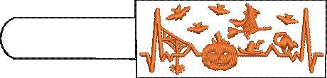 Spooky Snap Tab In the Hoop Embroidery Design Spooky Snap Tab In the Hoop Embroidery Design