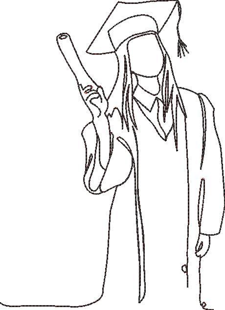 Girl Graduate Line Art Girl Graduate Line Art
