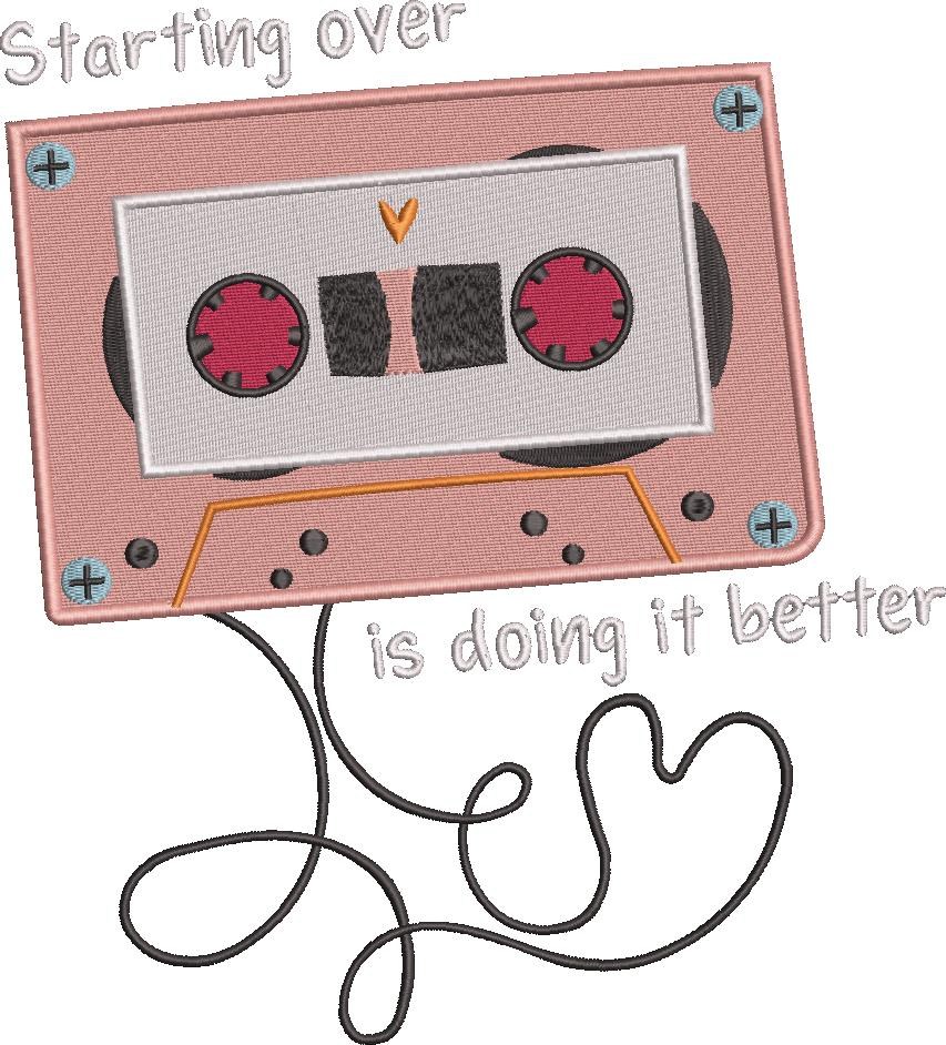 Starting Over Is Doing It Better Cassette Starting Over Is Doing It Better Cassette